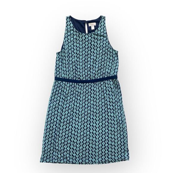 LOFT Ann Taylor Women Sleeveless Floral Pattern Dress Holiday Vacation Size L - Picture 1 of 8